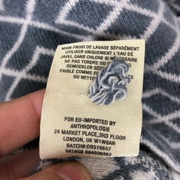 Anthropologie | Moth Cowled Galena Pullover Gray & Cream Size XS Alpaca Blend - Picture 5 of 7